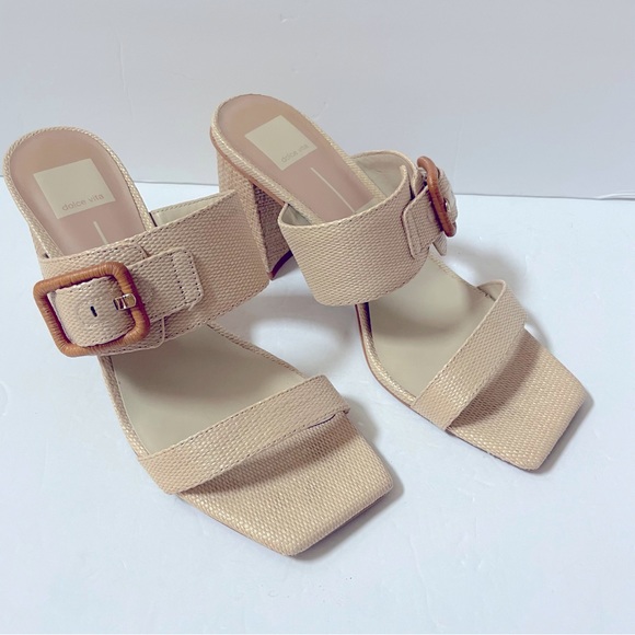 Dolce Vita Posy Heels in Natural Rafia Size 9.5 - Picture 11 of 16